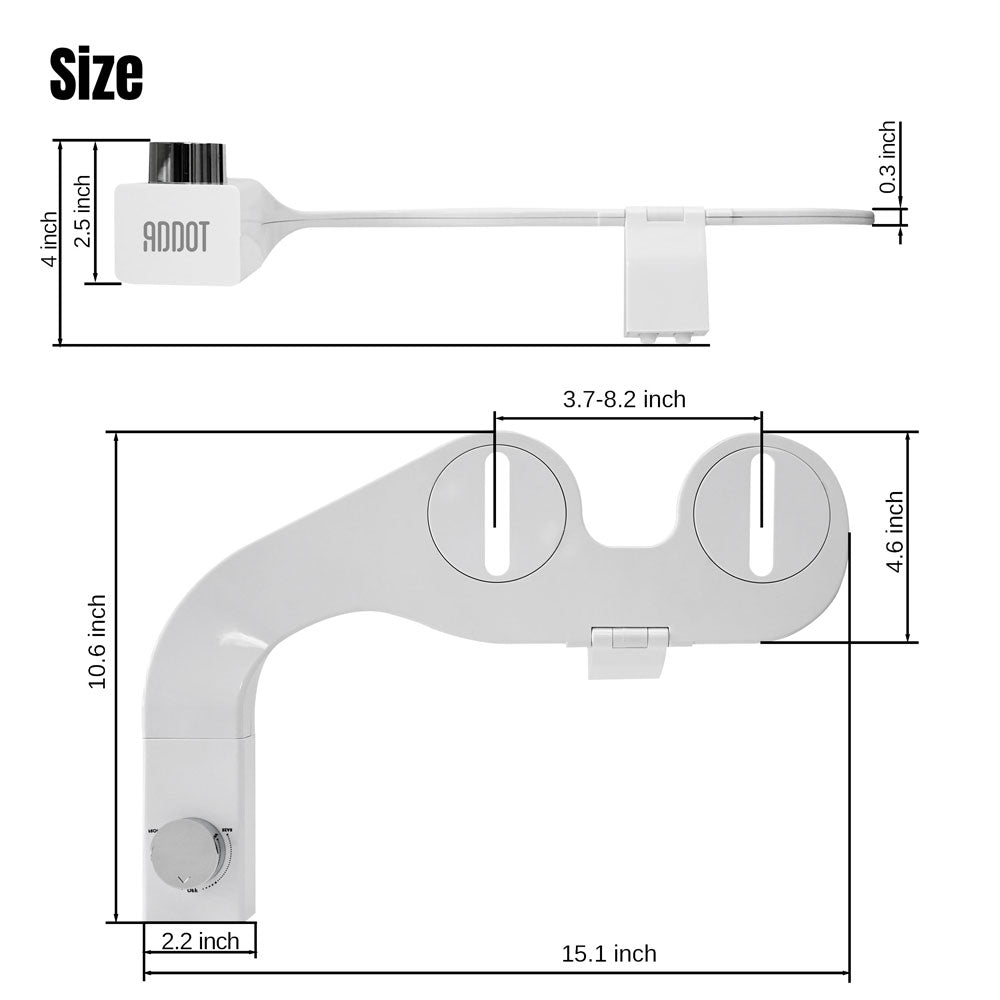 ADDOT Ultra-Slim Bidet Attachment for toilet - Easy Left/Right Hand