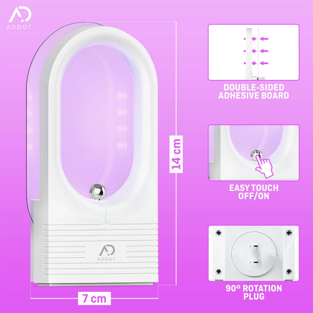 ADDOT Flying Insect Trap MK13 with 12-LED UVA Light